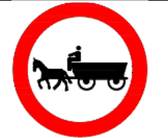 3.10 Circulație interzisă vehiculelor cu tracțiune animală