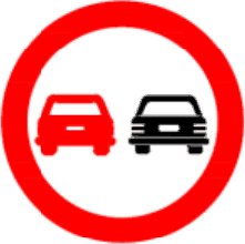 3.23 Depășire interzisă