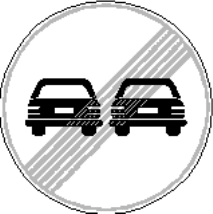3.24 Sfârșitul zonei de interzicere a depășirii