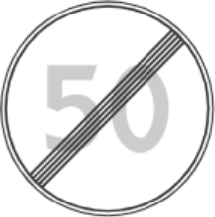 3.28 Sfârșitul zonei cu viteză maximă limitată