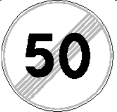 3.28 Sfârșitul zonei cu viteză maximă limitată