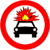 3.8 Circulație interzisă vehiculelor care transportă substanțe explozive sau ușor inflamabile