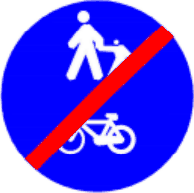 4.4.4 Sfârșitul pistei comune pentru pietoni și bicicliști