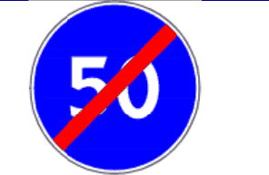 4.7 Sfârșitul zonei cu viteză minimă limitată