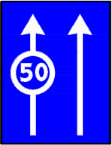 5.37.6 Viteză minimă obligatorie pentru o bandă de circulație