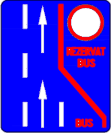 5.42.1 Bandă rezervată vehiculelor de rută