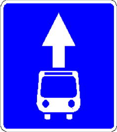 5.42.1 Bandă rezervată vehiculelor de rută