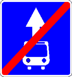 5.42.2 Sfârșitul benzii rezervate vehiculelor de rută