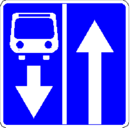 5.43 Drum cu bandă rezervată vehiculelor de rută