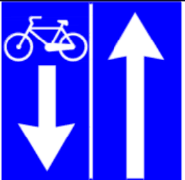 5.43.2 Drum cu bandă rezervată bicicliștilor