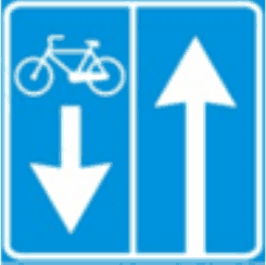 5.43.2 Drum cu bandă rezervată bicicliștilor
