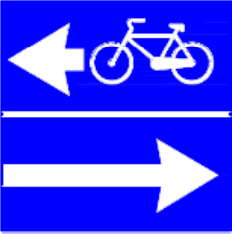 5.45.3 Intrare pe drumul cu bandă rezervată bicicliștilor