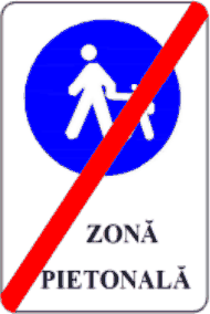 5.57.2 Sfârșitul zonei pietonale