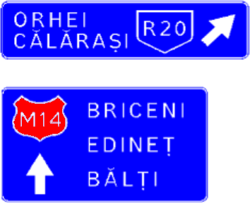 5.58.1 Presemnalizarea direcțiilor de deplasare