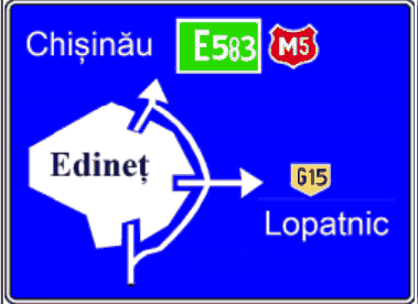 5.59.2 Presemnalizarea traseului de ocolire a localității