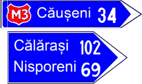 5.61.1 Direcțiile de deplasare spre anumite localități sau obiective