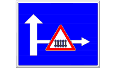 5.74 Avertizare, interzicere sau restricție pe un drum lateral