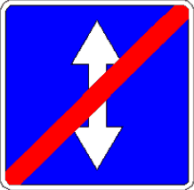5.76 Sfârșit de circulație reversibilă