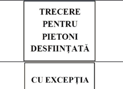 6.29 Trecere pentru pietoni desființată